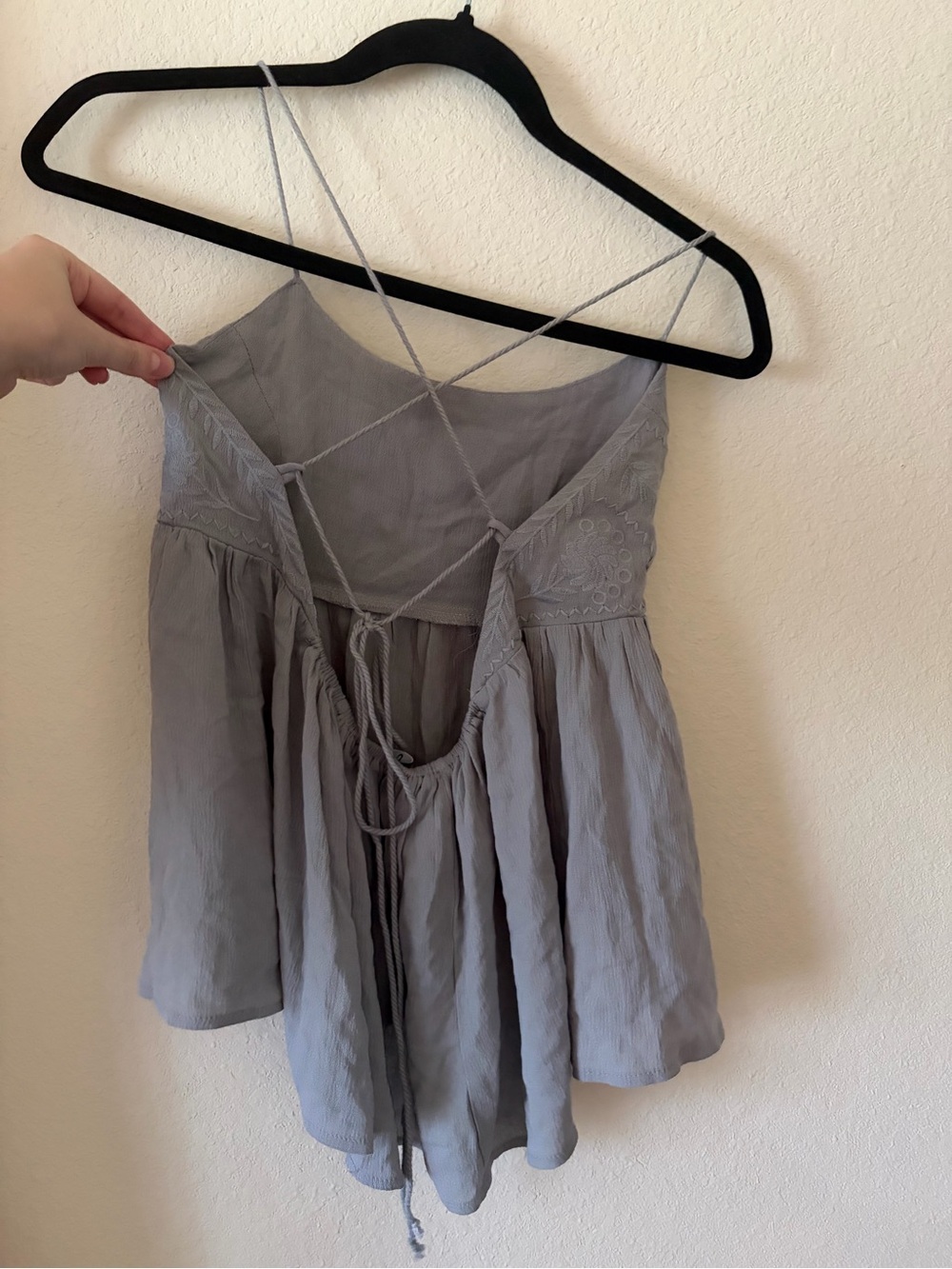Lulu's Light Gray Strappy Tank Top